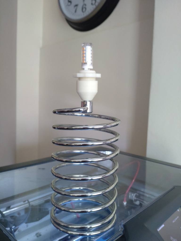 G9 LED bulb socket holder, with thread for lampshade