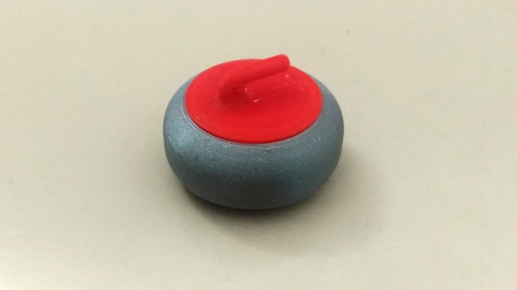 Curling stone with screw cap