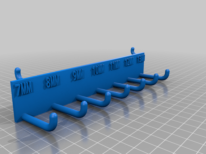 Metric and Fractional peg board wrench holders 