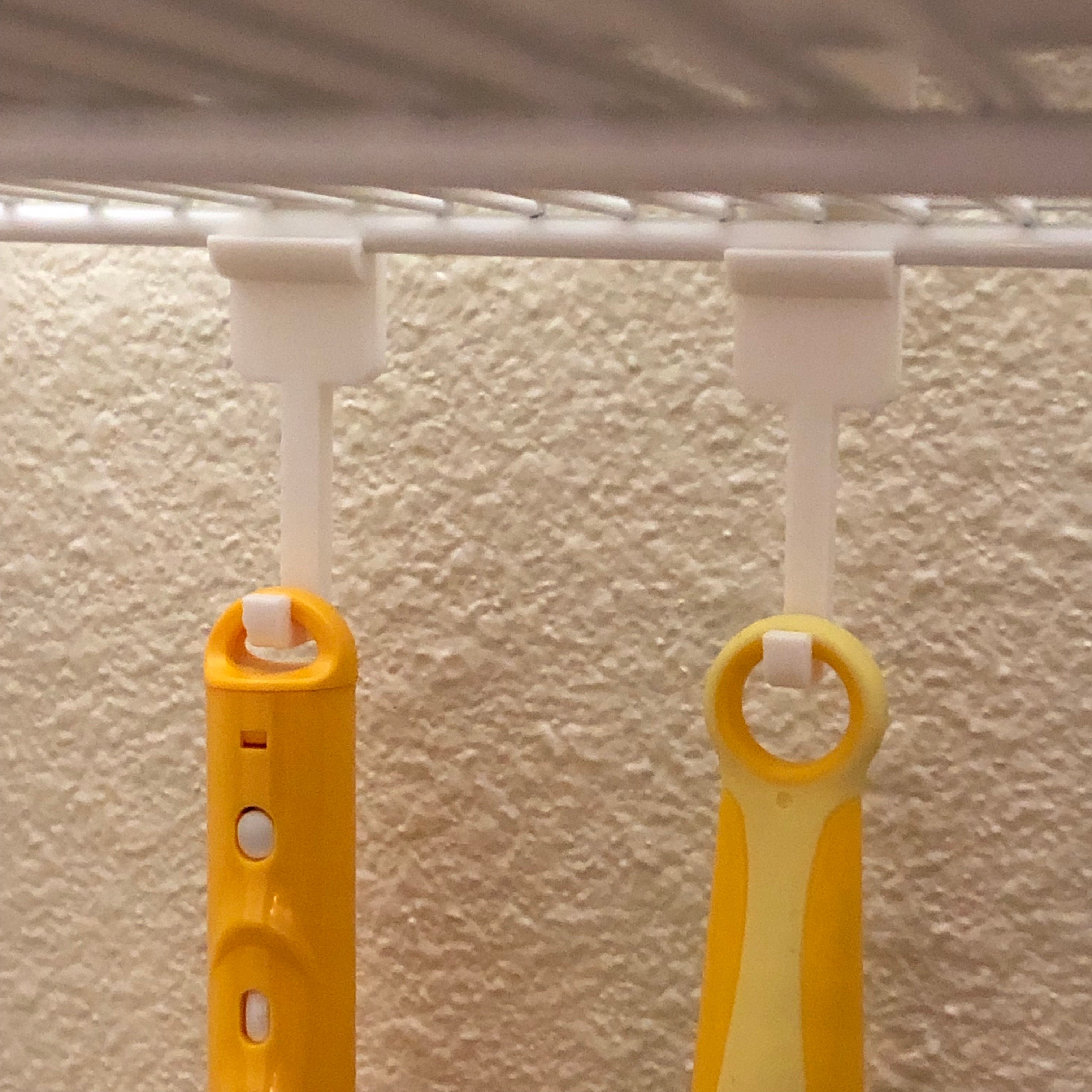 Elfa hook for shelves with liners
