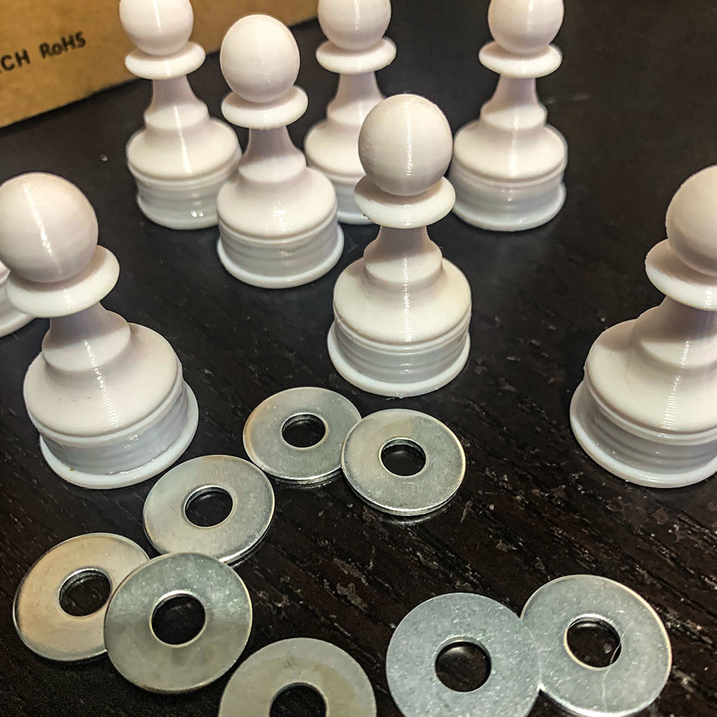 Weight Inserts for OpenSCAD Chess by TimEdwards 