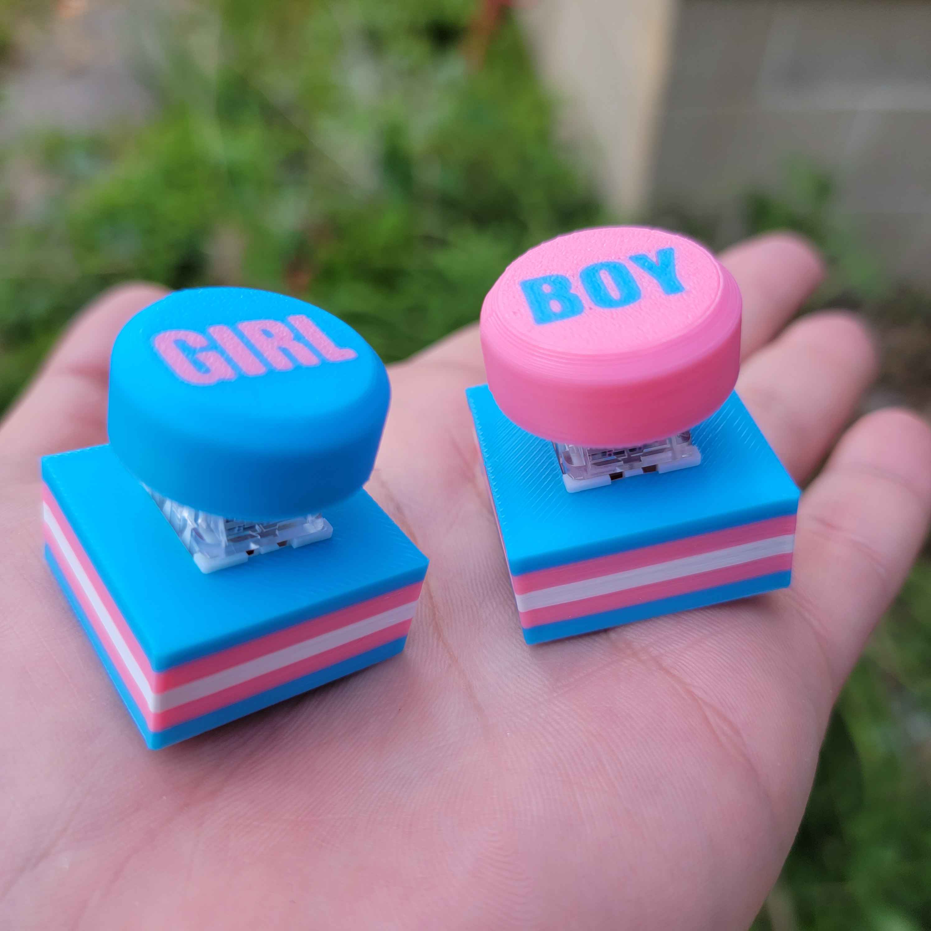 Trans Pride Fidget Clicker Button