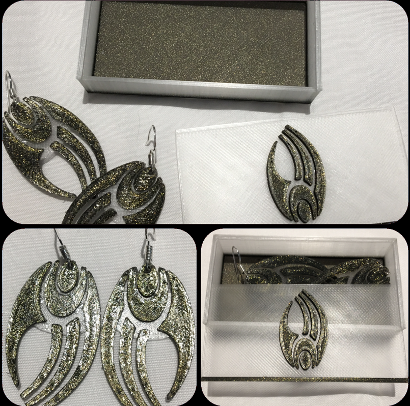 Star Trek Borg Earrings in Box
