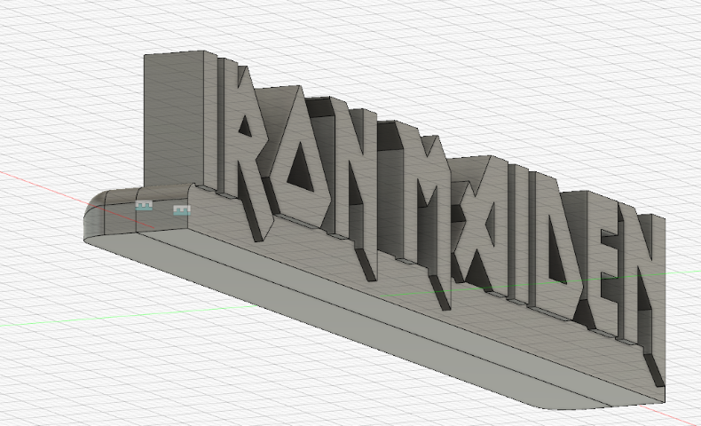 Iron Maiden sign standing