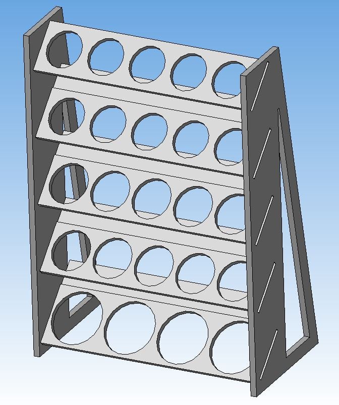 Modular paint bottle tray