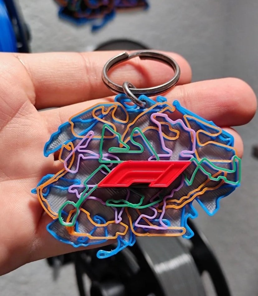 F1 circuits keychain