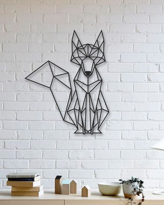 Fox Wall Sculpture 2D