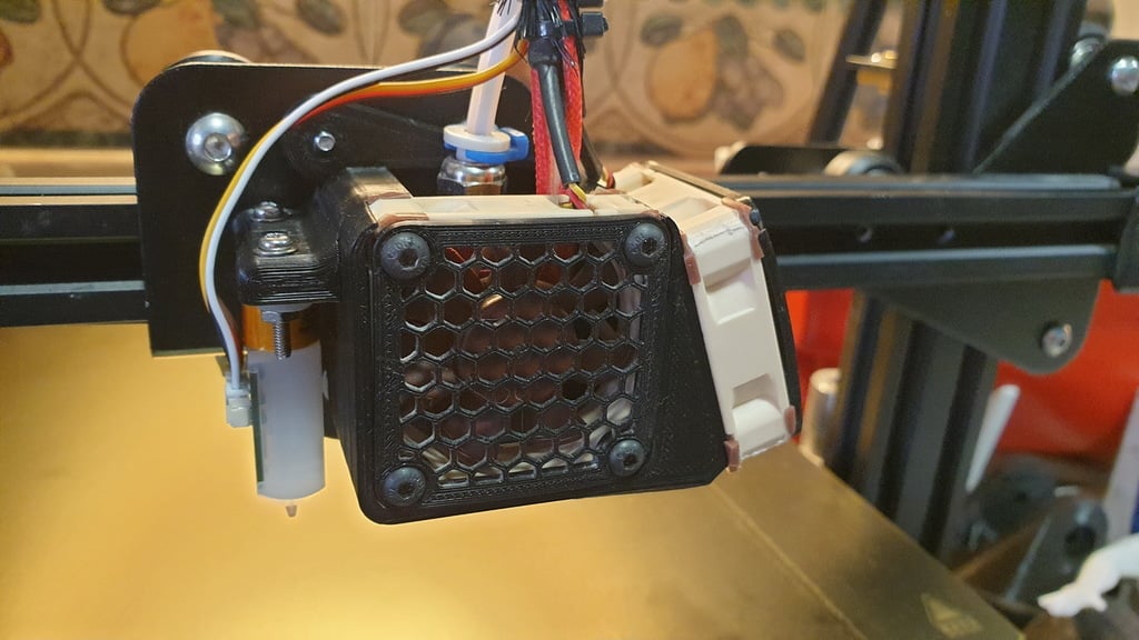 Quiet Cooler for Creality Ender 3 v2 with 1 blower fan, bl-touch support,  and endoscope support