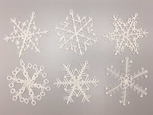 Organic Snowflake Ornaments