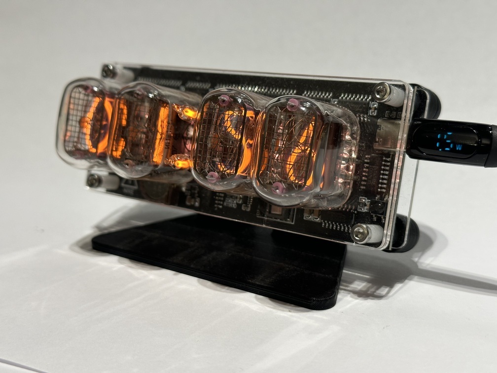 IN-12 Nixie tube clock mount, steampunk style. magnetic