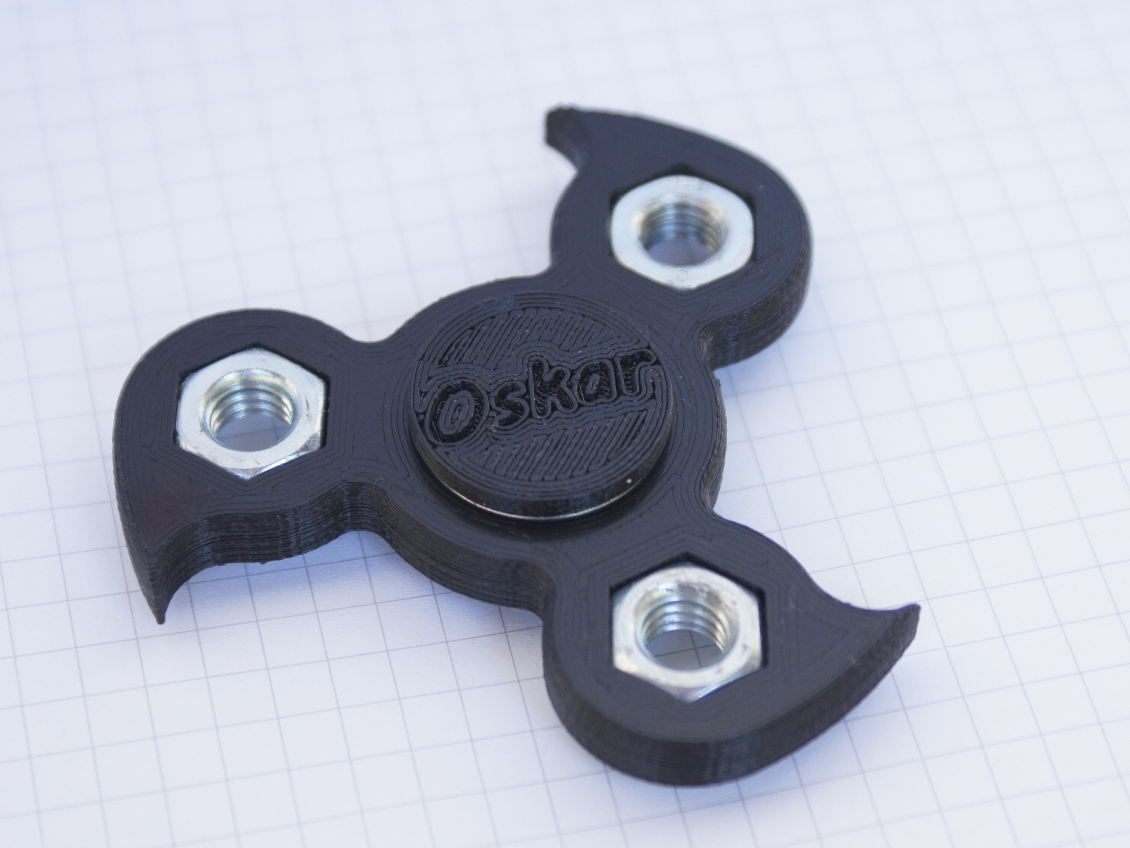 Fidget Spinner with M8 nuts
