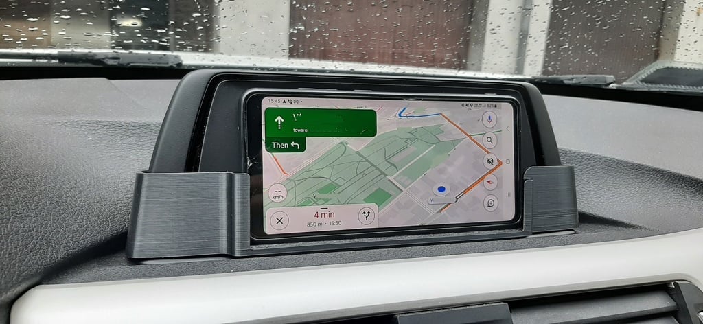 BMW multimedia screen phone holder
