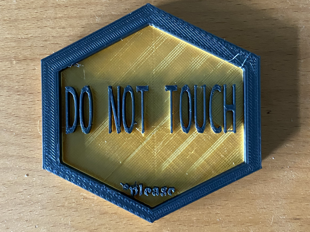do not touch (please) sign 
