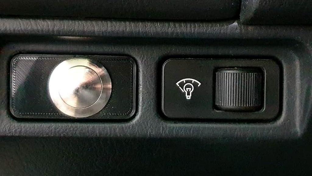 Miata dash button mount (fog light location)