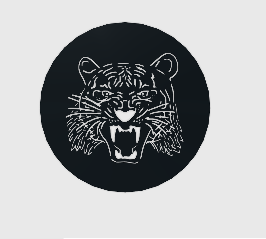 Tiger - Coffee - Stencil