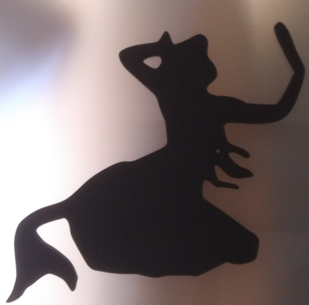Mermaid silhouette for bathroom door