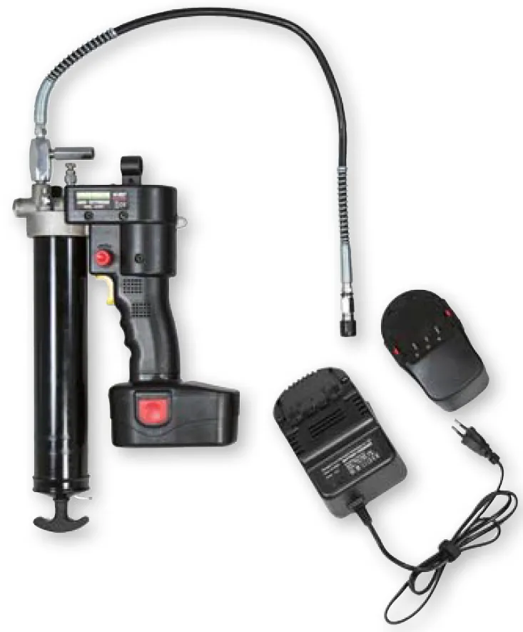support batterie parkside 20v sur pistolet à graisse