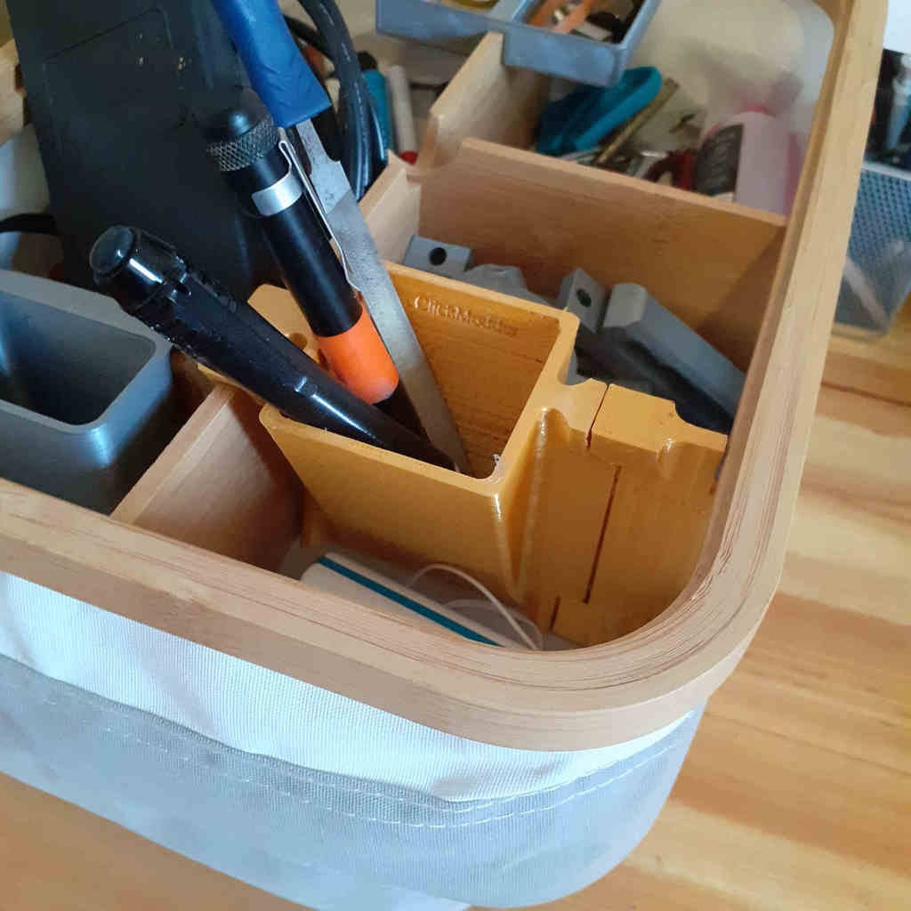 Space divider with pocket for ikea rabbla