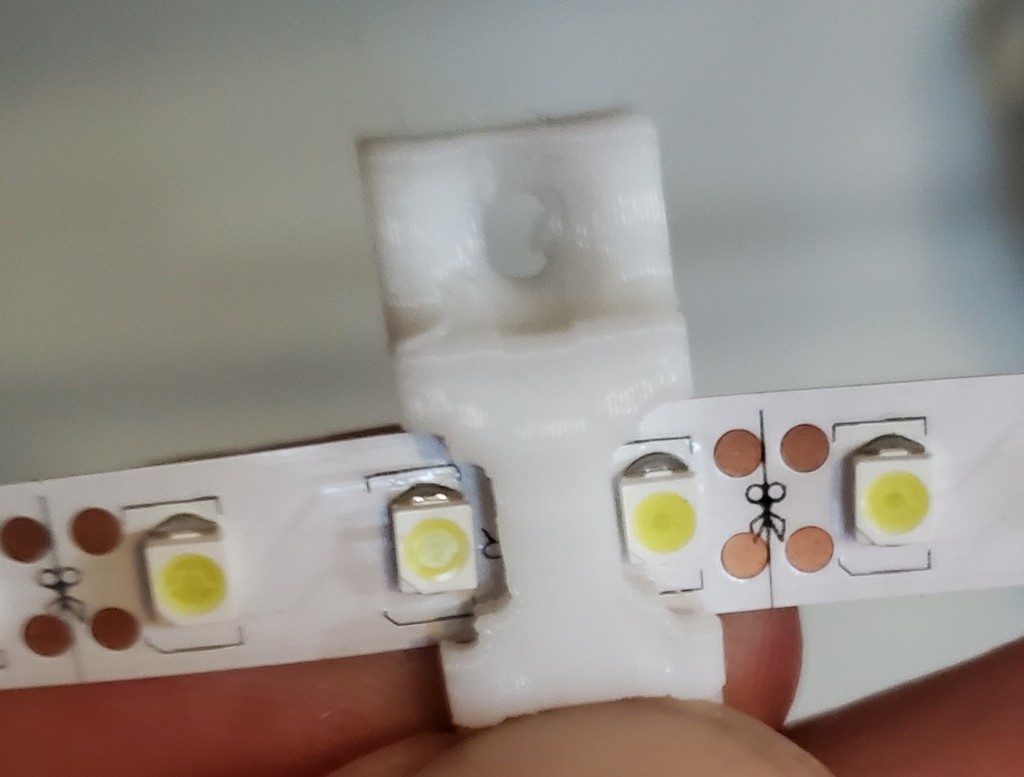 LED strip holder for tight LEDs