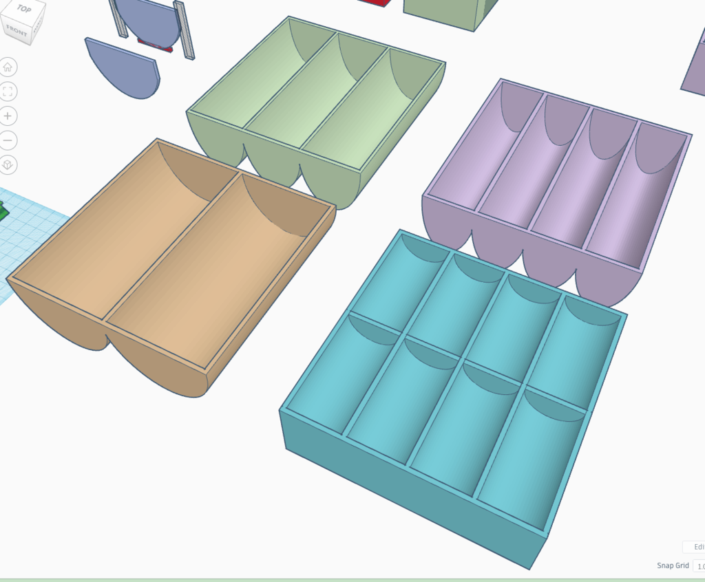 modular drawer boxes 15 cm square