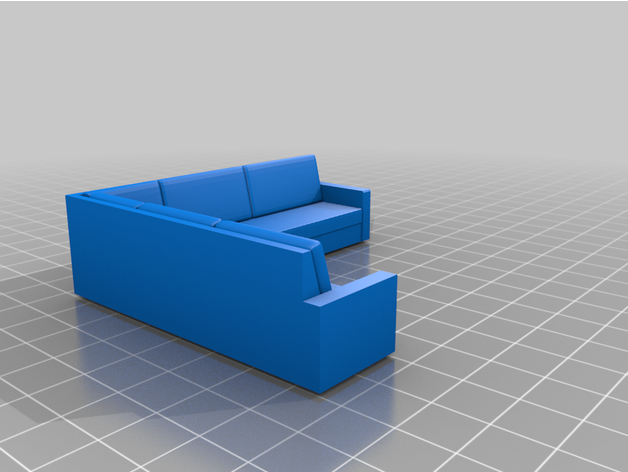 FICHIER pour imprimante 3D : salon - bibliothèque - salle a manger  - Page 3 Featured_preview_couch