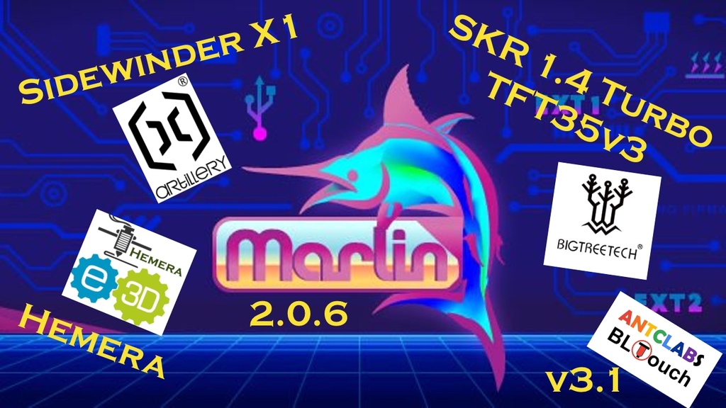 Marlin 2.0.6 - Sidewinder X1 - SWX1 - SKR 1.4 Turbo - BTT TFT35 V3 - E3D Hemera Extruder - Sonsorless Homing XY