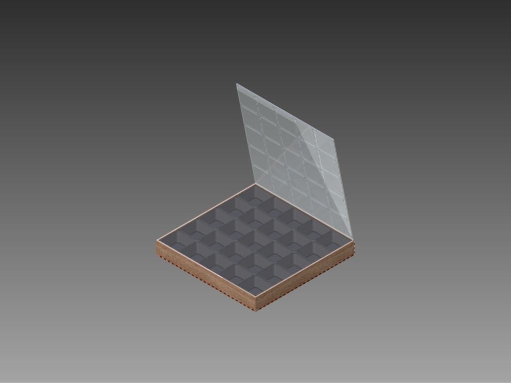 Small items sorting box with printable innserts