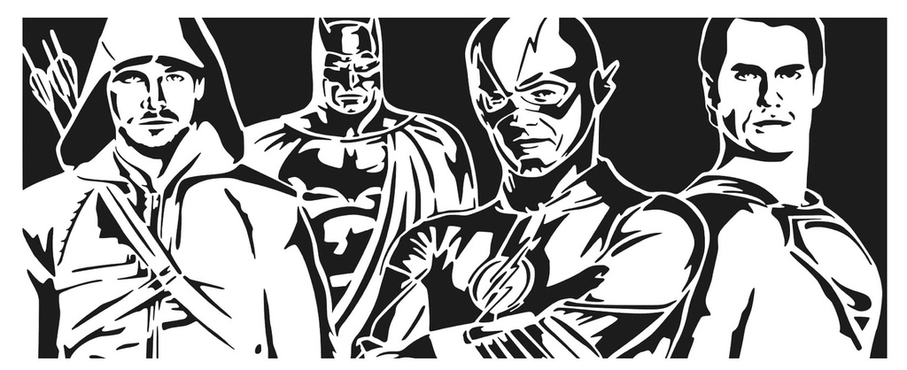 DC Heroes stencil