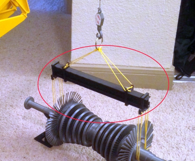 Lifting Beam for 1/18 Scale Turbine Rotor