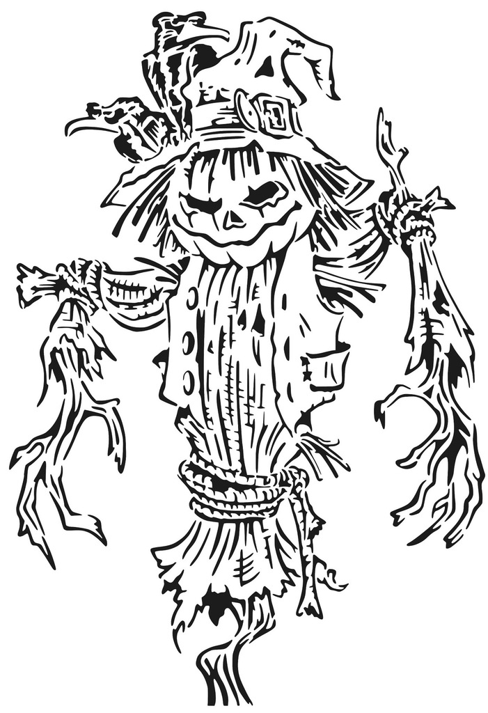 Scarecrow stencil