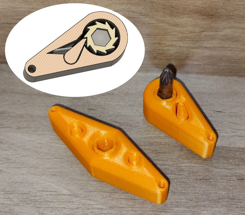 Ratchet screwdriver (Print in place)