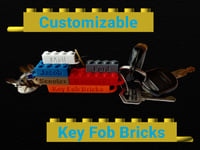 Customizable LEGO compatible Text Brick Key Fobs