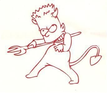 Bart Simpson Devil wall art