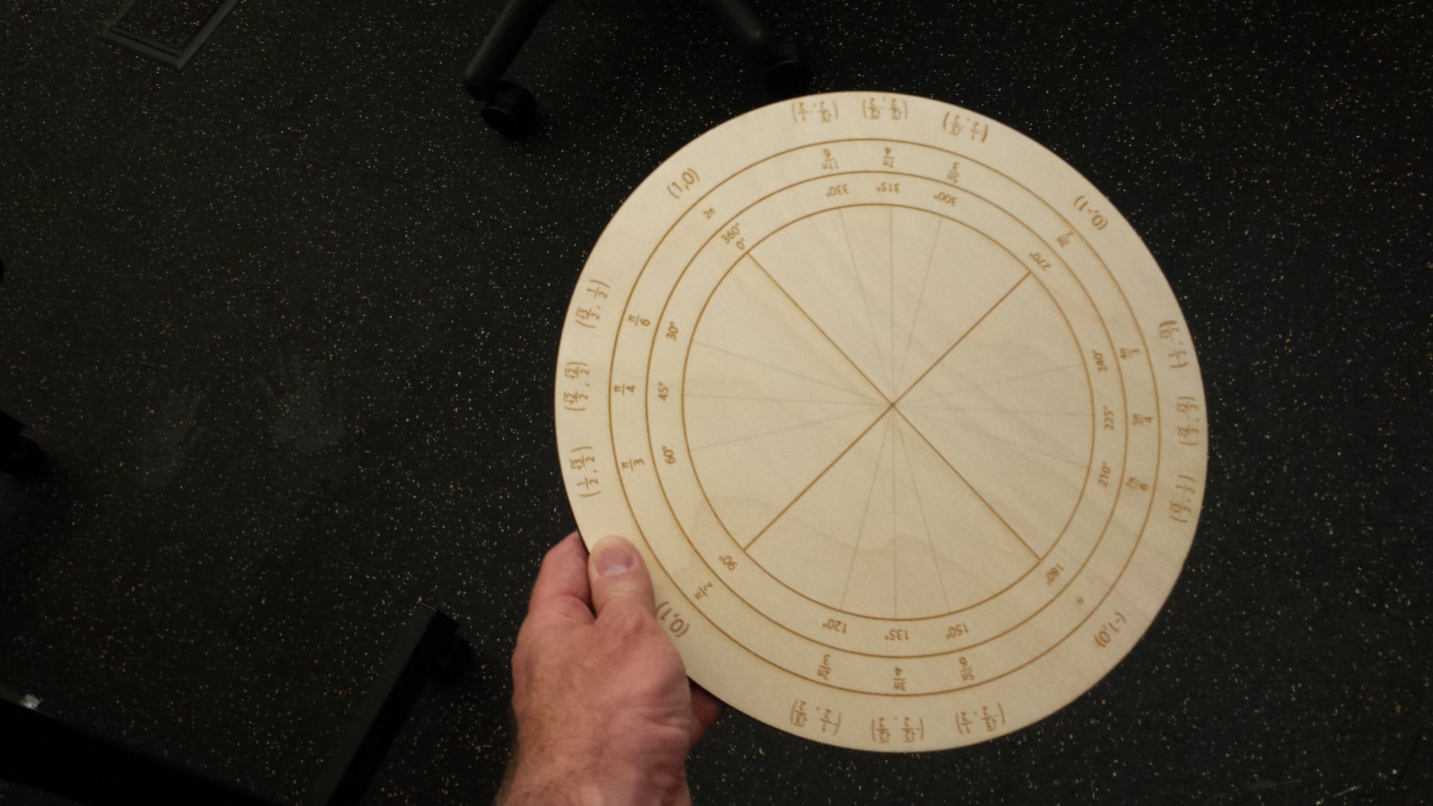 Laser Cut Unit Circle for Trigonometry