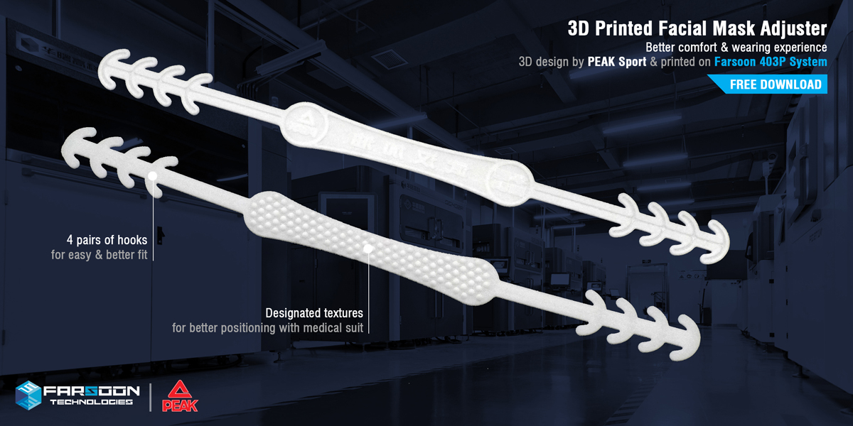 Farsoon 3D printed Facial Mask Adjuster