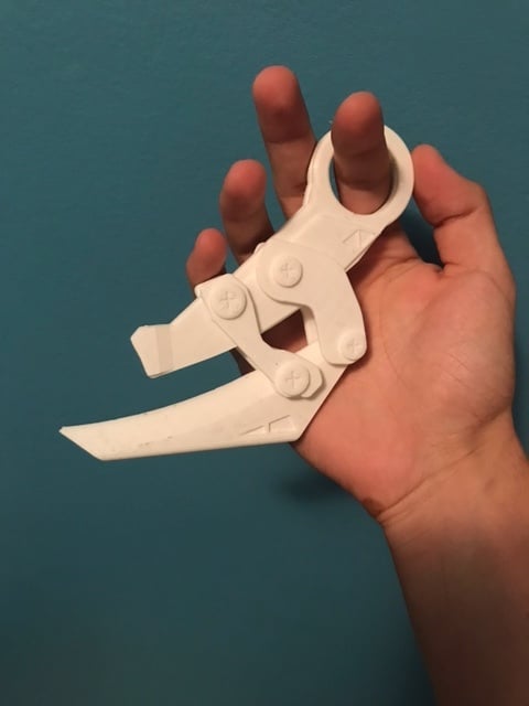 Valorant inspired foldable karambit (print in place)