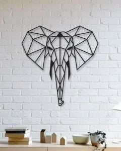 Elephant Wall Sculpture 2D