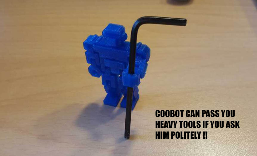 COOBOT - fully articulated one piece print humanoid microbot