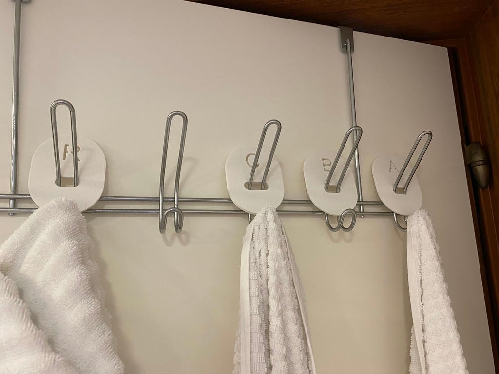 Towel Rack ID Tag