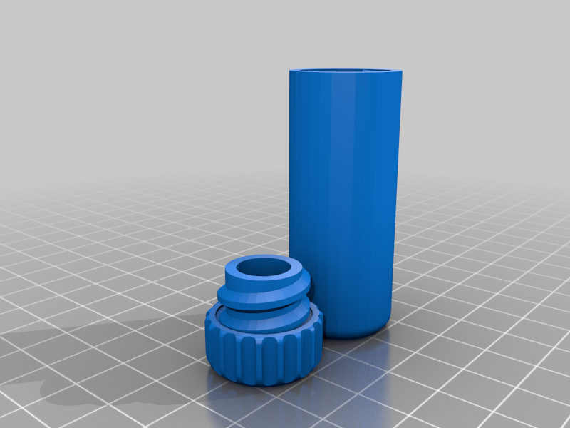 Cylindrical box with screw top