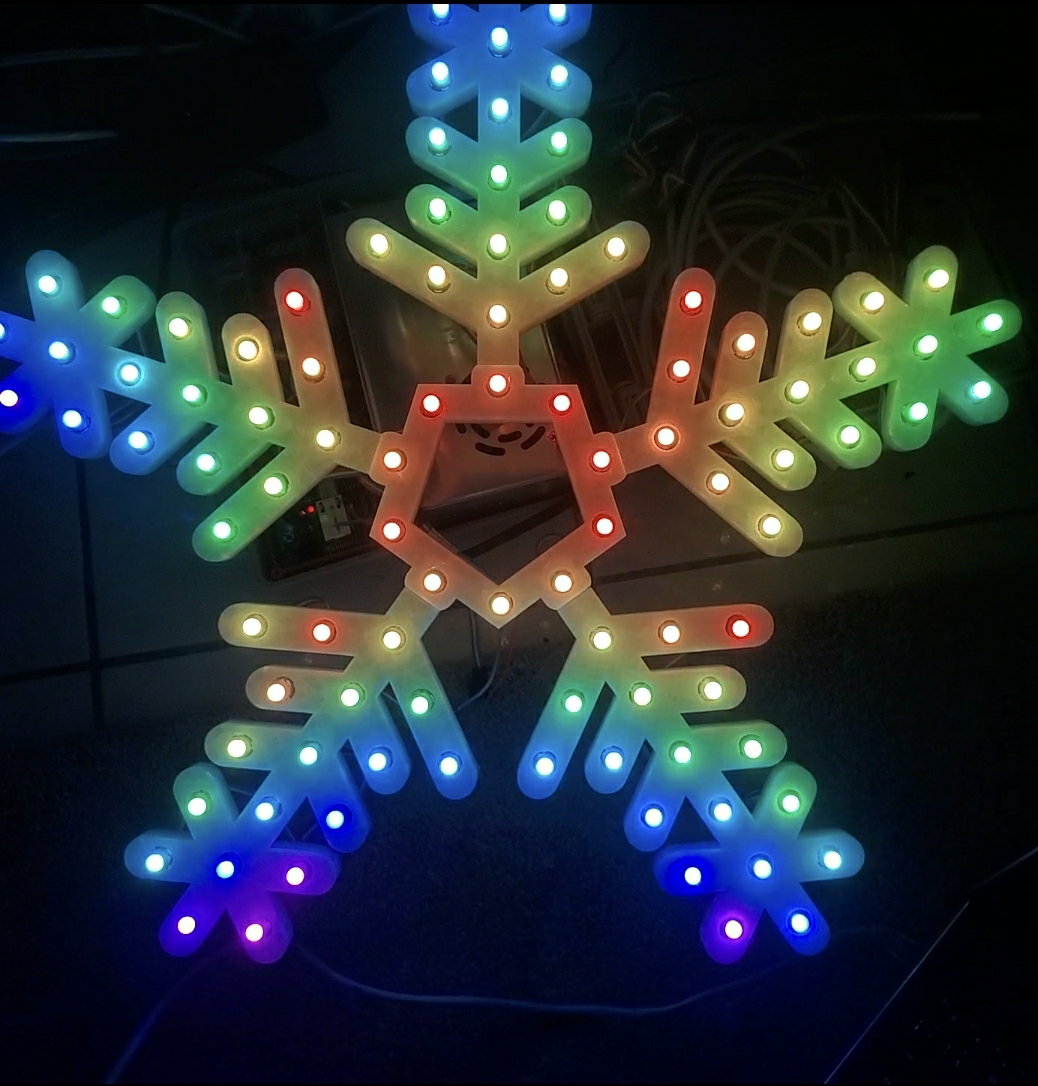5 Spoke 100 pixel Snowflake