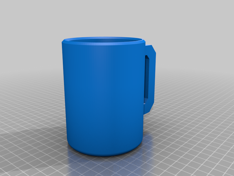 Carbo fiber Coffee mug with chamfered handle