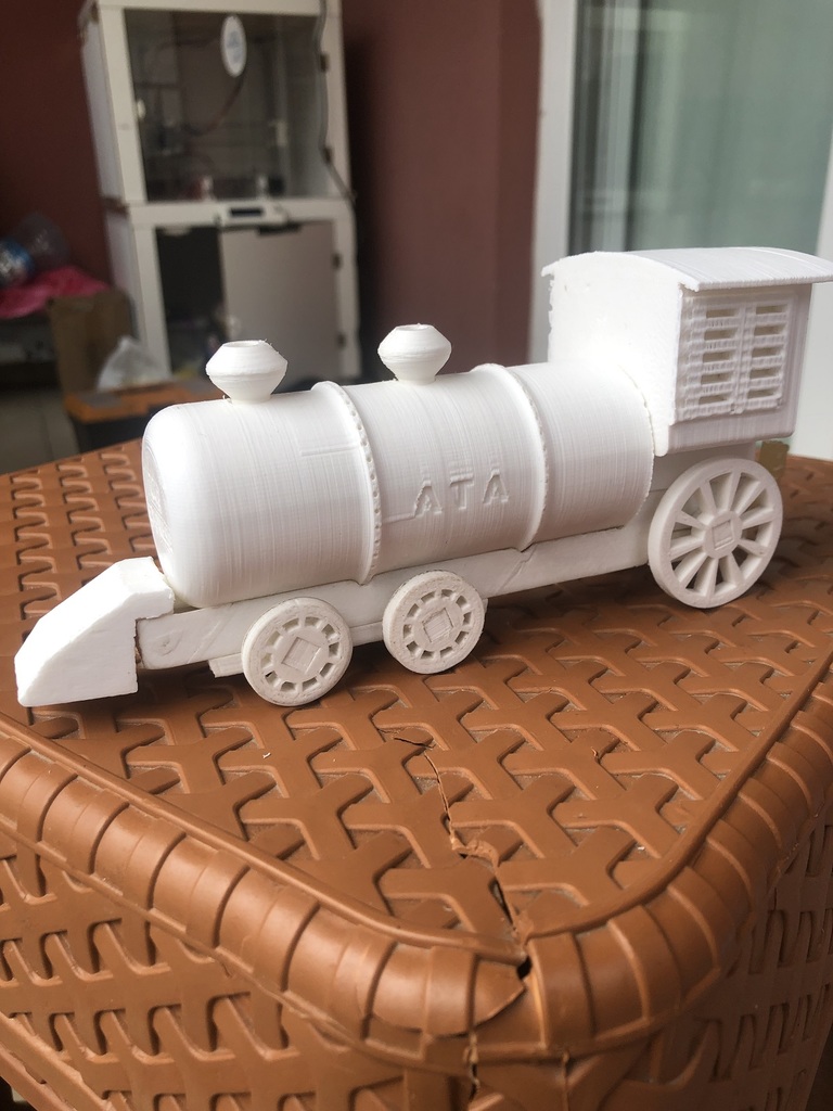 A Locomotive of Toy Train Set