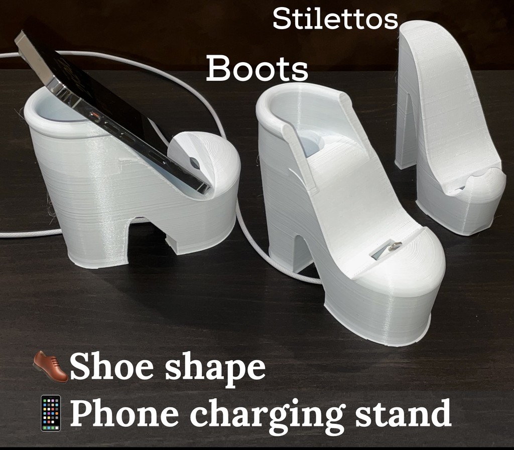 Shoe phone charging stand / holder