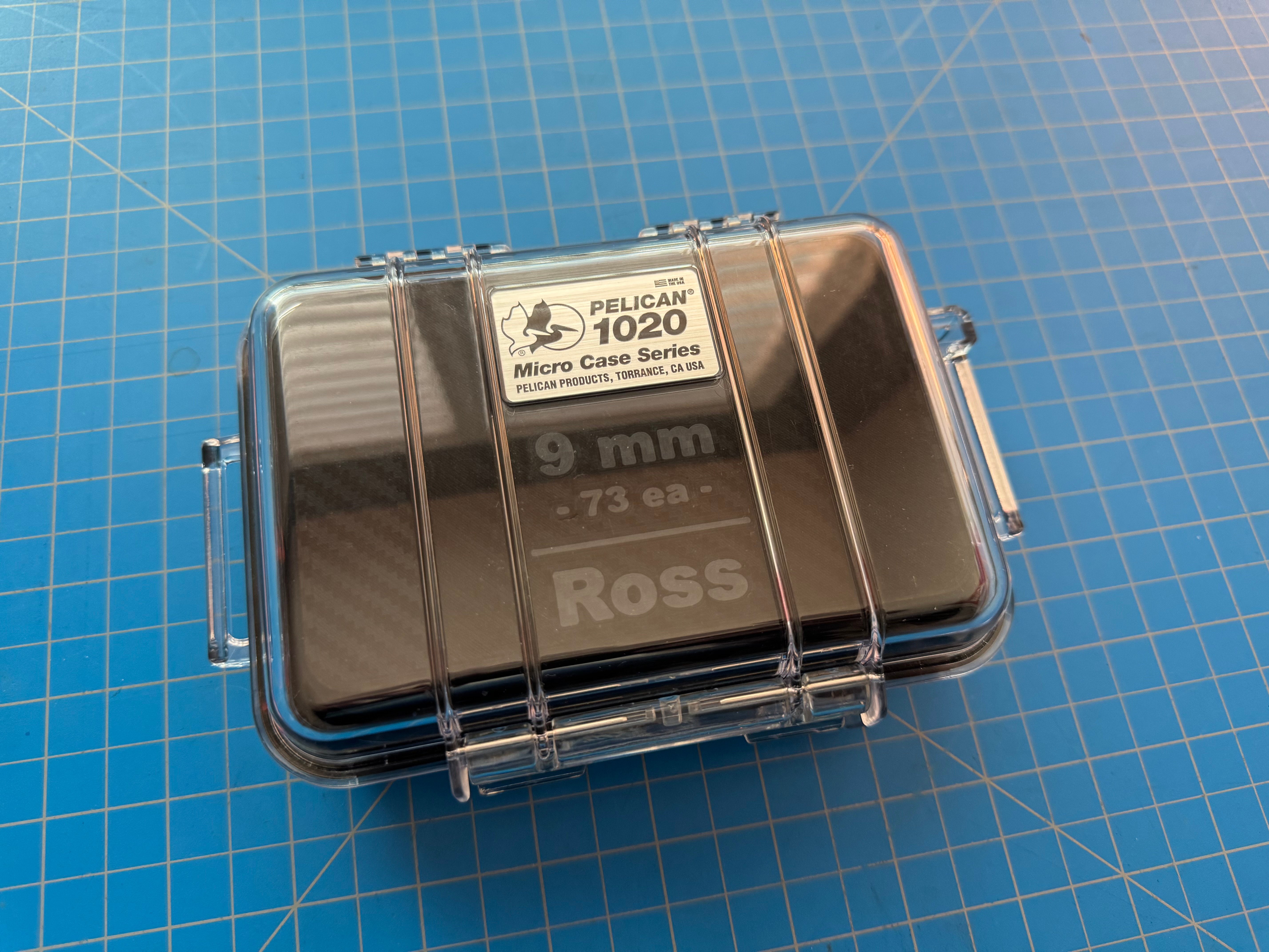 9mm Ammo Case Insert for Pelican 1020 (73 Rounds)