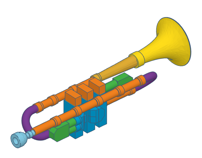 Experimental Rectangle Valve Trumpet (Obsolete - see newer one)