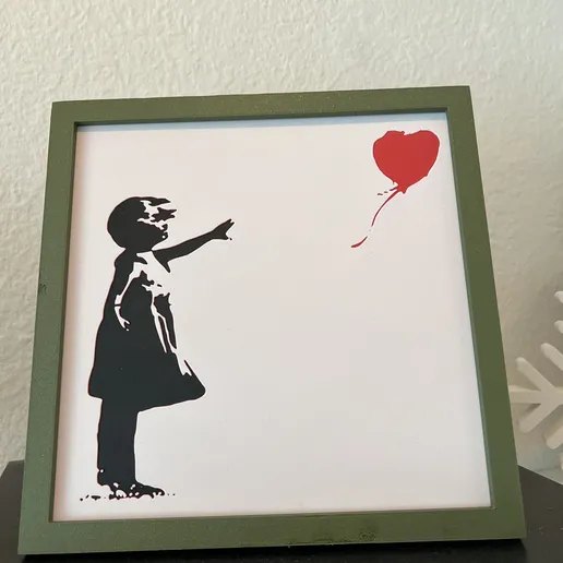 Banksy "Mädchen mit Ballon" Hueforge
