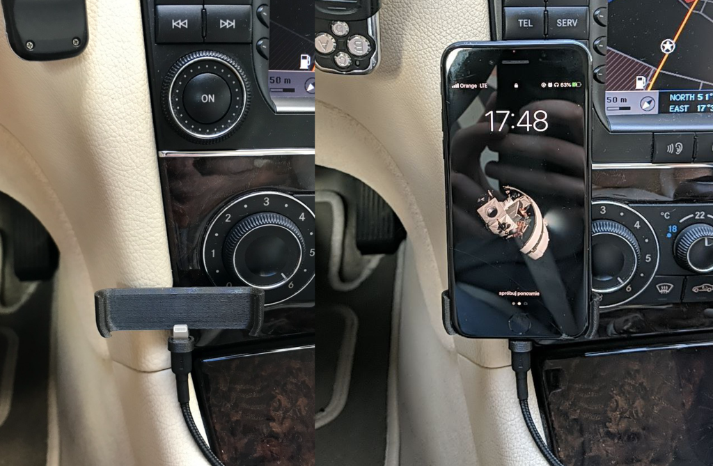 iPhone (6,7,8) holder for a Mercedes CLK