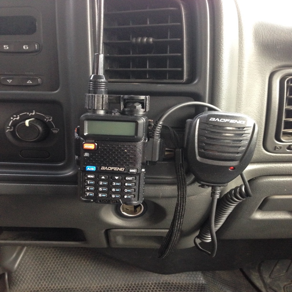 Chev GMC Baofeng dash mount with mic holder