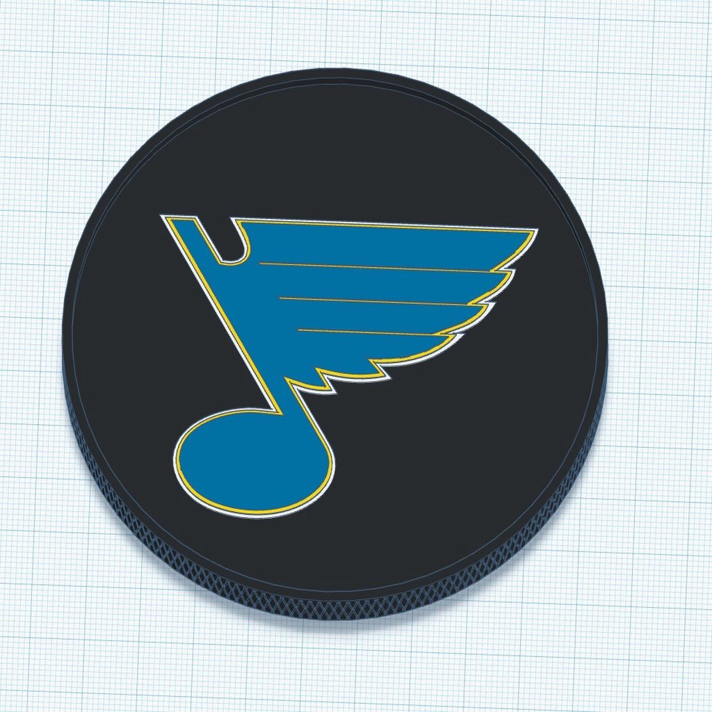 St Louis Blues Hockey Puck Coaster Set with Ice Rink Coaster Keeper